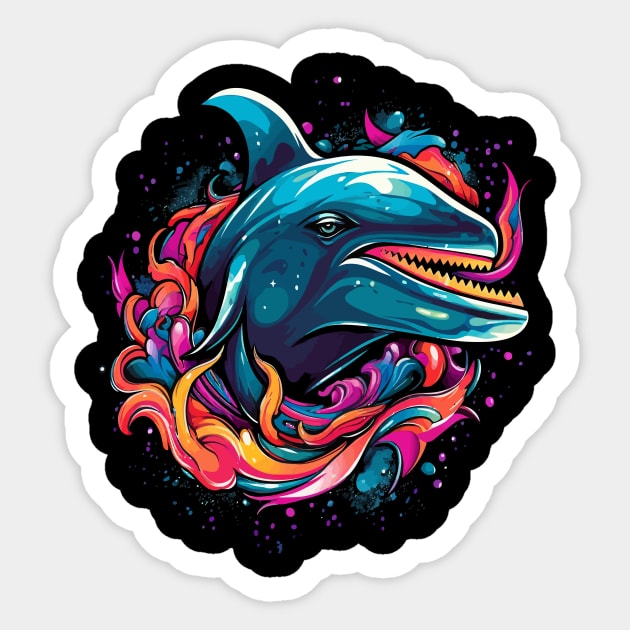 Dolphin Smiling Sticker by JH Mart